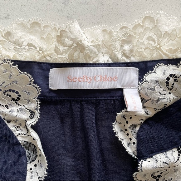 See By Chloe, very demure, long sleeve lace blouse, new condition, size 38/small - Picture 5 of 7